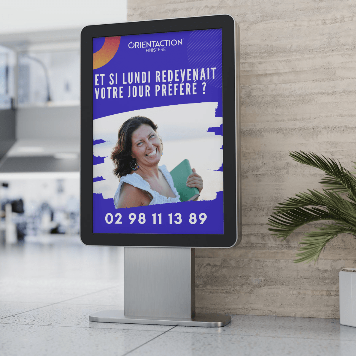 Affiche pour l'accueil d'une agence Orientaction Finistère