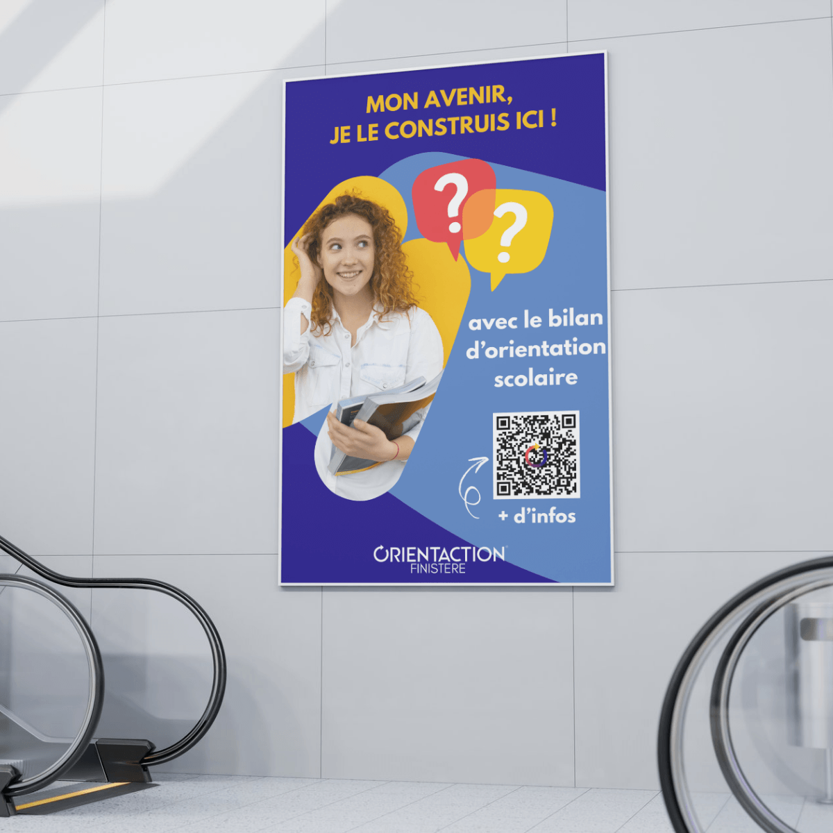 Affiche présentant le bilan d'orientation scolaire d'Orientaction Finistère