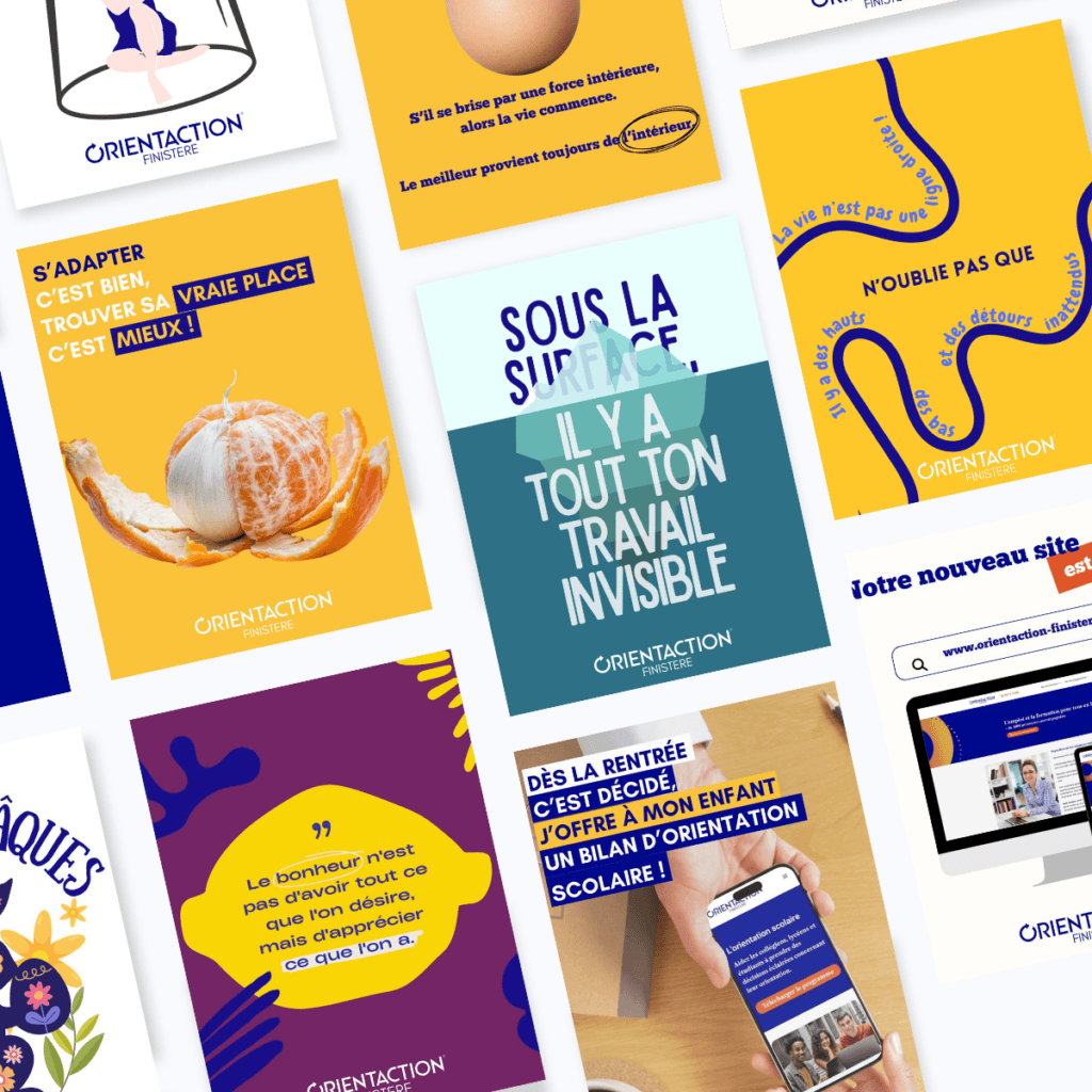 Template avec des exemples de visuels pour les réseaux sociaux